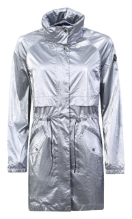 Dámský luxusní jarní kabát LUHTA IIRANTA 737414 510 stříbrný 
