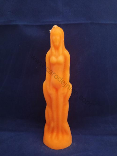 Svíčka figurální Žena oranžová  