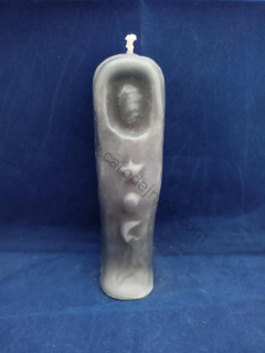 Svíčka figurální Mumie šedá  
