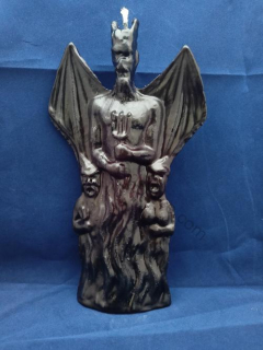 Svíčka figurální - Ďábel s křídly velký černý