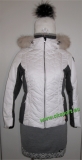 Dámská zimní bunda Icepeak Claudia IA s pravou kožešinou bílá