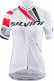 Dámský cyklistický dres Silvini Team WD1402 white-red 