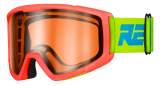 Dětské lyžařské brýle Relax Slider HTG30C neon. červená/zelená/oranžová čočka