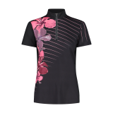 Dámský cyklistický dres CMP 33N6296 černá/růžové květy