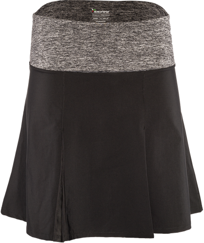 Dámská cyklistická sukně Silvini Salso WS1217 černá/šedý melír