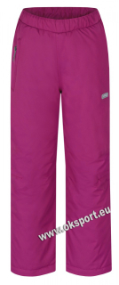 Dívčí lyžařské kalhoty Loap Odyn tm. růžové