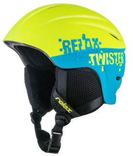 Dětská lyžařská helma Relax Twister RH18V žlutá-modrá matná