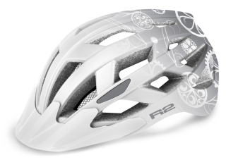 Dětská cyklistická helma R2 Lumen JR ATH20R bílá-šedá 2022