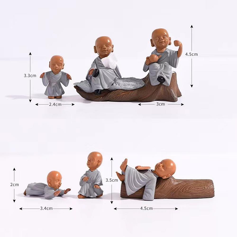 Dekorativní figurky – Šedí mini mniši