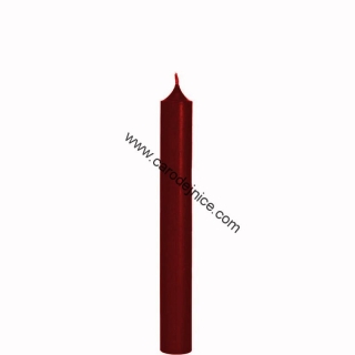 Svíce úzká tmavěčervená 18cm  